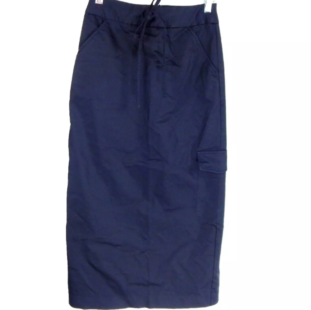 Express Vintage Satin Maxi Cargo Skirt
